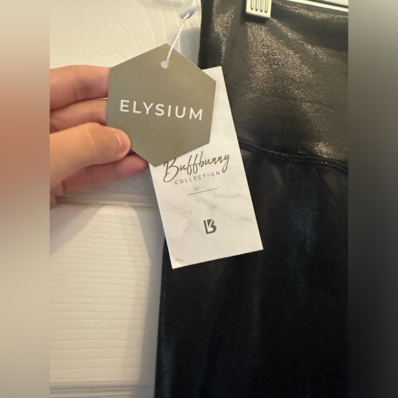 NWT Elysium BuffBunny Collection Sparkle Black and White Ombré Athletic leggings - Picture 4 of 7